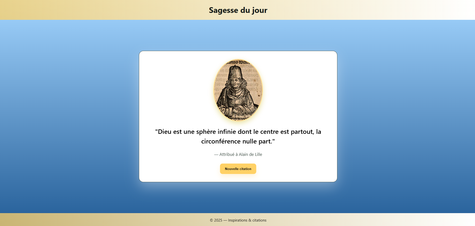 Aperçu du site Sagesse du jour